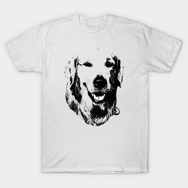 Golden Retriever Face Design - A Golden Christmas Gift T-Shirt by DoggyStyles